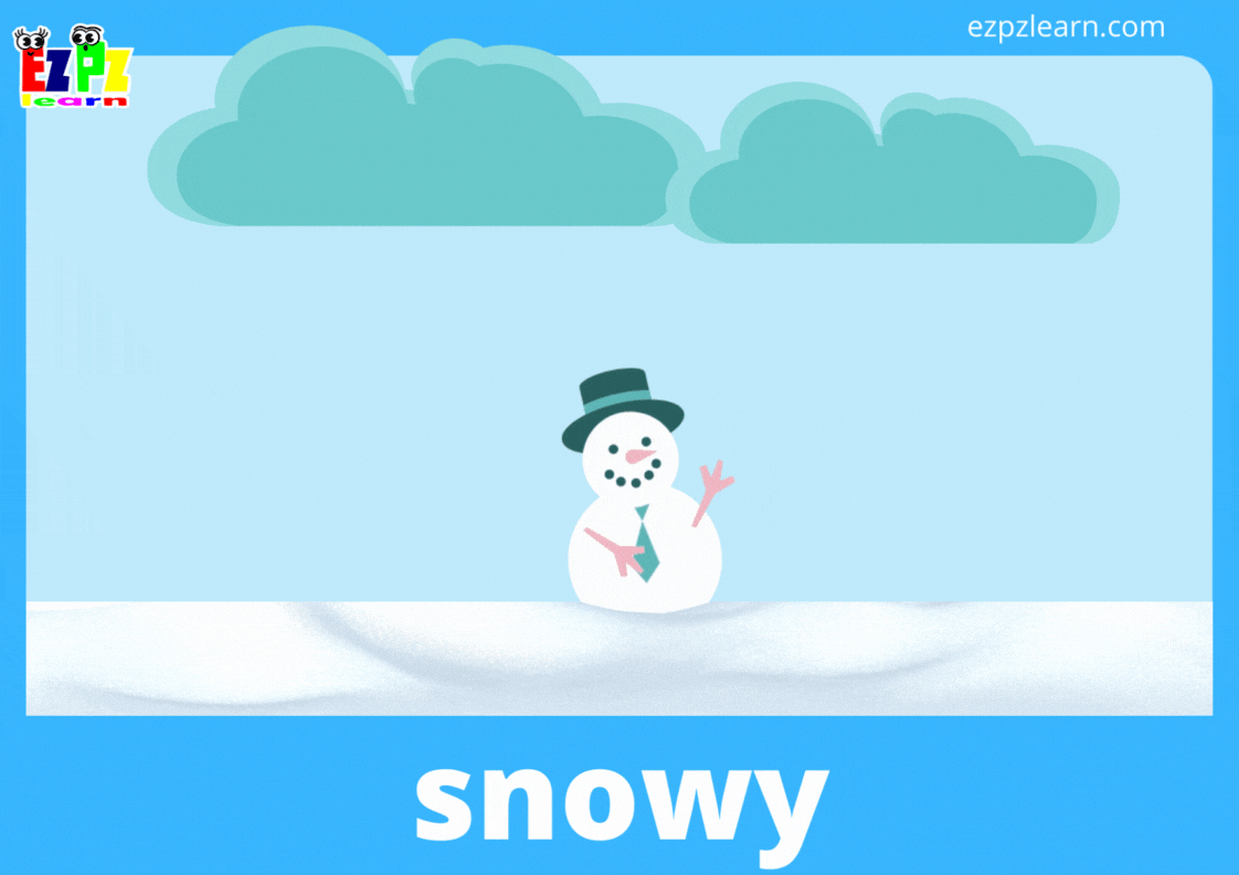 Animated Weather Flashcards with Words